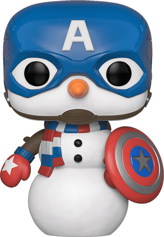Funko Pop! Marvel 532: Captain America - Holiday Cap Snowman Vinyl Bobble-Head (New) - Funko 440G