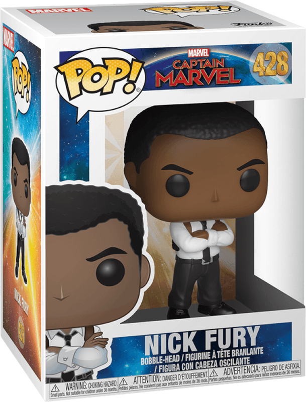Funko Pop! Marvel 428: Captain Marvel - Nick Fury Vinyl Bobble-Head *See Note* (Suit)(New) - Funko