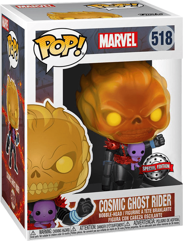 Funko Pop! Marvel 518: Cosmic Ghost Rider with Baby Thanos Vinyl Bobble-Head *See Note* (New) -
