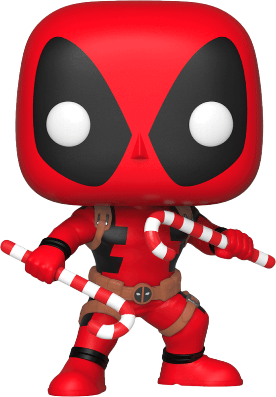 Funko Pop! Marvel 400: Deadpool with Candy Canes Vinyl Bobble-Head (New) - Funko 300G