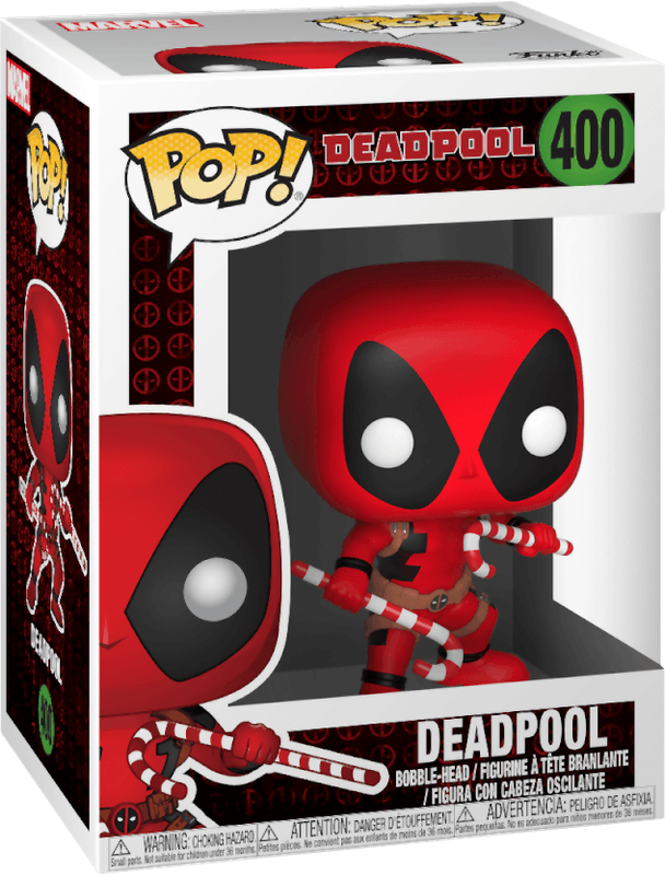 Funko Pop! Marvel 400: Deadpool with Candy Canes Vinyl Bobble-Head (New) - Funko 300G