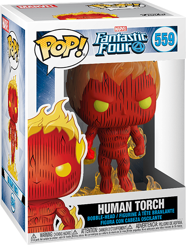 Funko Pop! Marvel 559: Fantastic Four - Human Torch Vinyl Figure (New) - Funko 440G