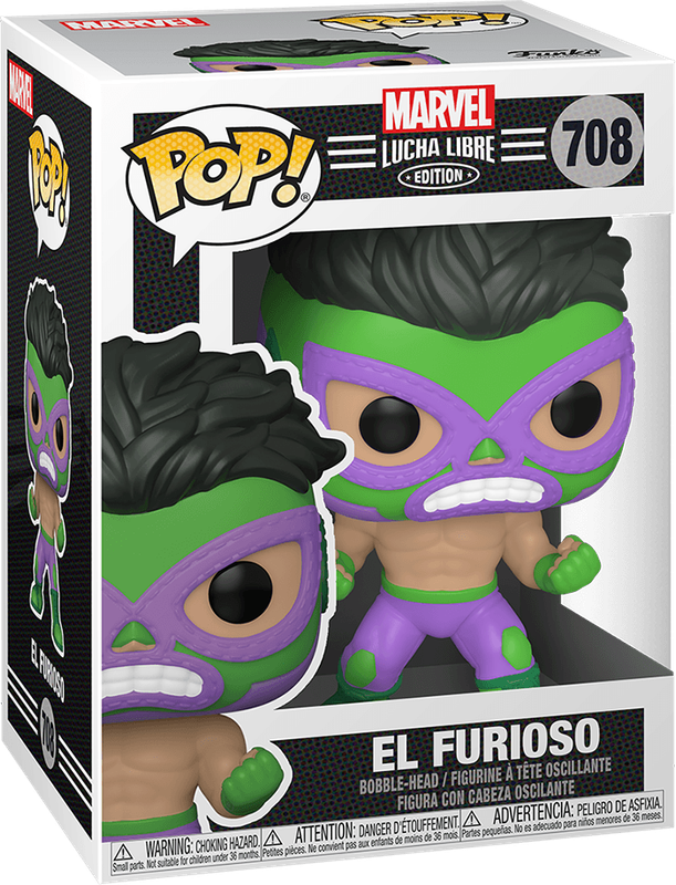 Funko Pop! Marvel 708: Lucha Libre Edition - El Furioso Vinyl Bobble-Head (New) - Funko 440G