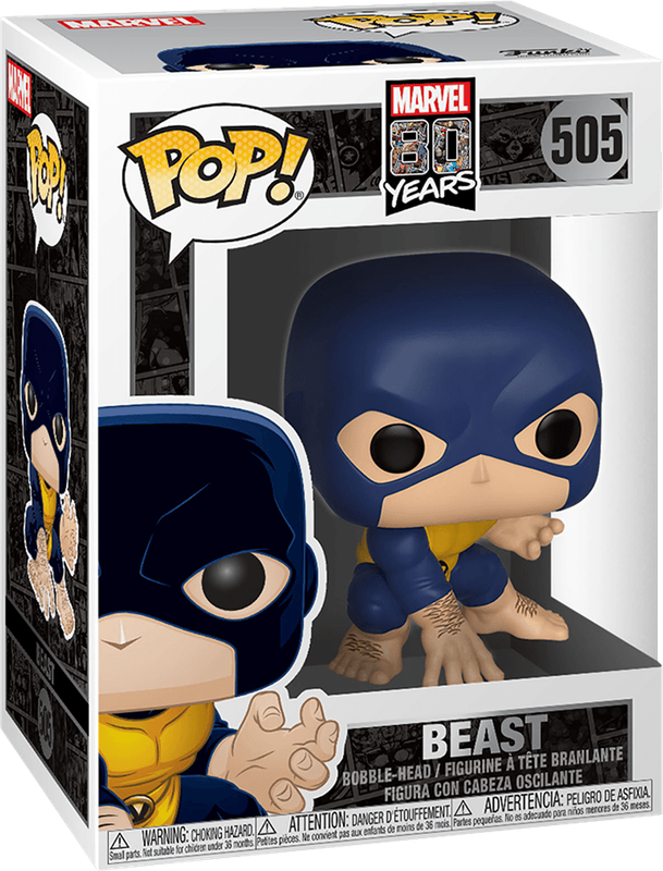 Funko Pop! Marvel 505: Marvel 80 Years - Beast Vinyl Bobble-Head (New) - Funko 440G