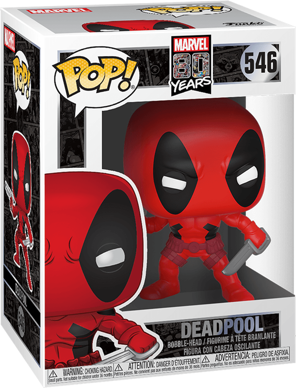 Funko Pop! Marvel 546: Marvel 80 Years - Deadpool Vinyl Bobble-Head (New) - Funko 440G