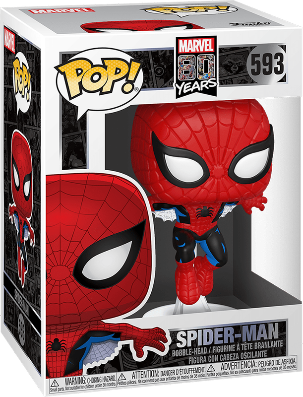 Funko Pop! Marvel 593: Marvel 80 Years - Spider-Man Vinyl Bobble-Head (New) - Funko 440G
