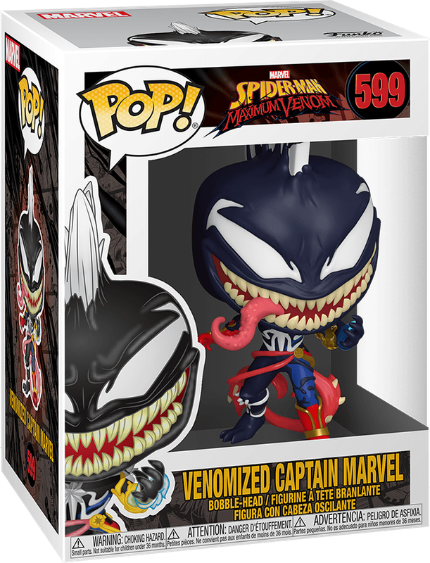 Funko Pop! Marvel 599: Spider-Man: Maximum Venom - Venomized Captain Marvel Vinyl Bobble-Head (New)