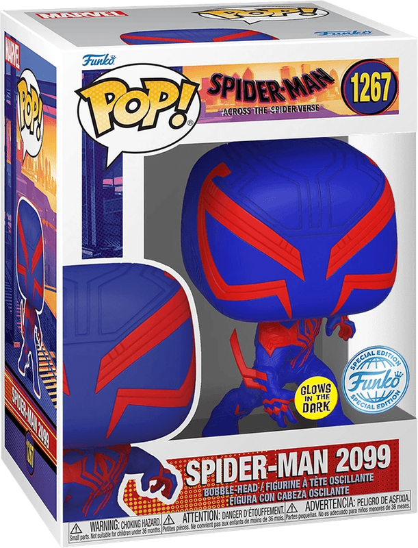 Funko Pop! Marvel 1267: Spider-Man: Across the Spider-Verse - Spider-Man 2099 Vinyl Bobble-Head