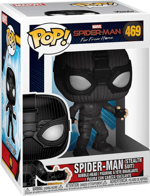 Funko Pop! Marvel 469: Spider-Man Far From Home - Spider-Man Vinyl Bobble-Head (Stealth Suit)(New)