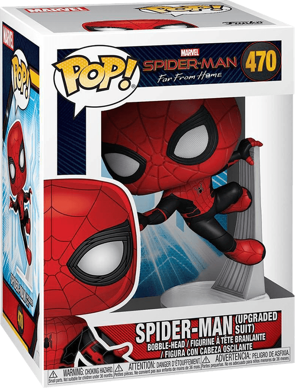 Funko Pop! Marvel 470: Spider-Man Far From Home - Spider-Man Vinyl Bobble-Head (Upgraded Suit)(New)