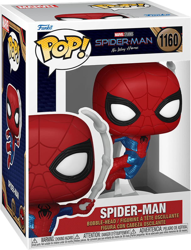 Funko Pop! Marvel 1160: Spider-Man: No Way Home - Spider-Man Vinyl Bobble-Head (Finale Suit)(New) -