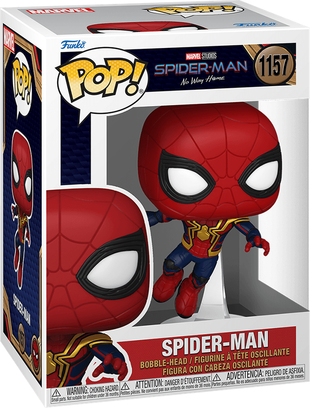 Funko Pop! Marvel 1157: Spider-Man: No Way Home - Spider-Man Vinyl Bobble-Head (Leaping)(New) -