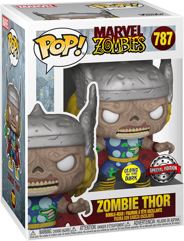 Funko Pop! Marvel 787: Zombies - Zombie Thor Vinyl Bobble-Head (Glow in the Dark)(New) - Funko 440G