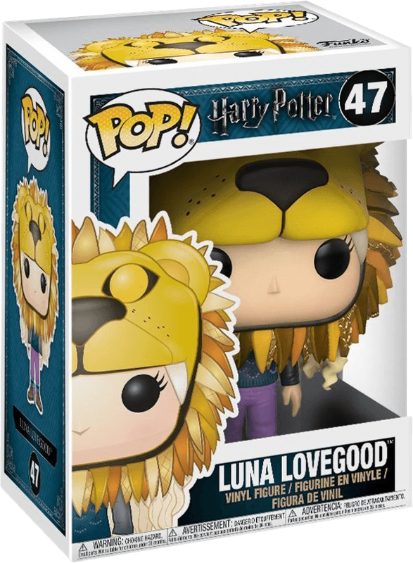 Funko Pop! Movies: Harry Potter - Luna Lovegood wearing Lion Head Vinyl Figure (New) - Funko 300G