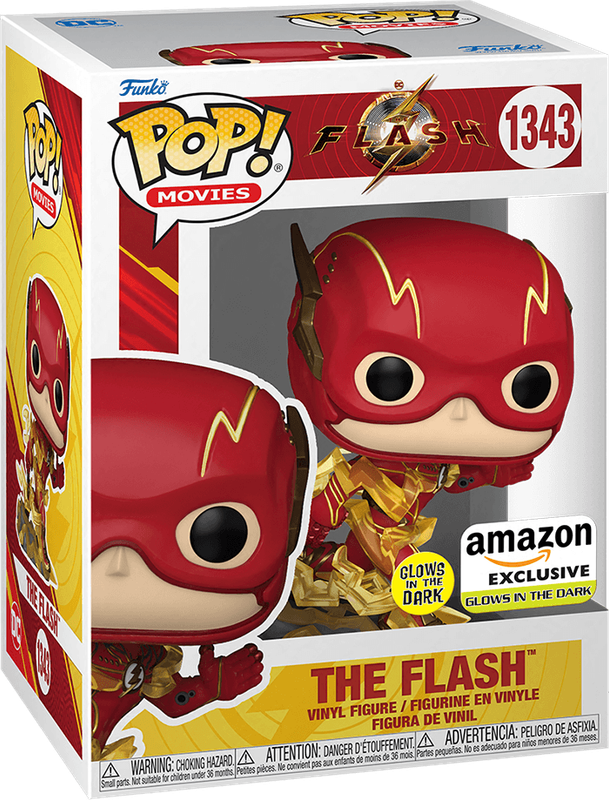 Funko Pop! Movies 1343: The Flash - The Flash Vinyl Figure (Running)(Glow in the Dark)(New) - Funko