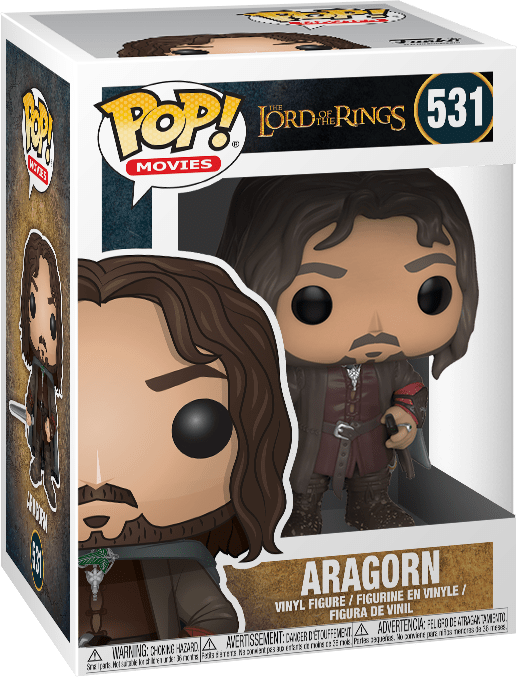 Funko Pop! Movies 531: The Lord of the Rings - Aragorn Vinyl Figure (New) - Funko 440G
