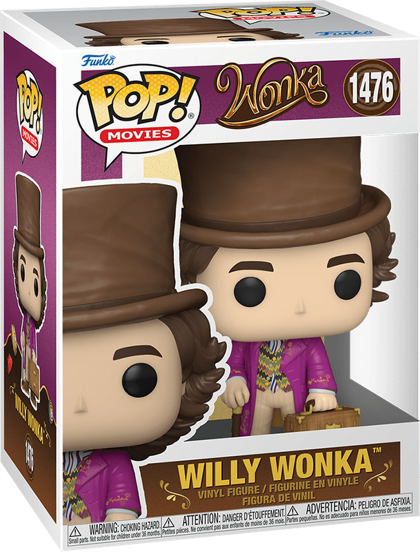 Funko Pop! Movies 1476: Wonka - Willy Wonka with Briefcase Vinyl Figure (New) - Funko 440G