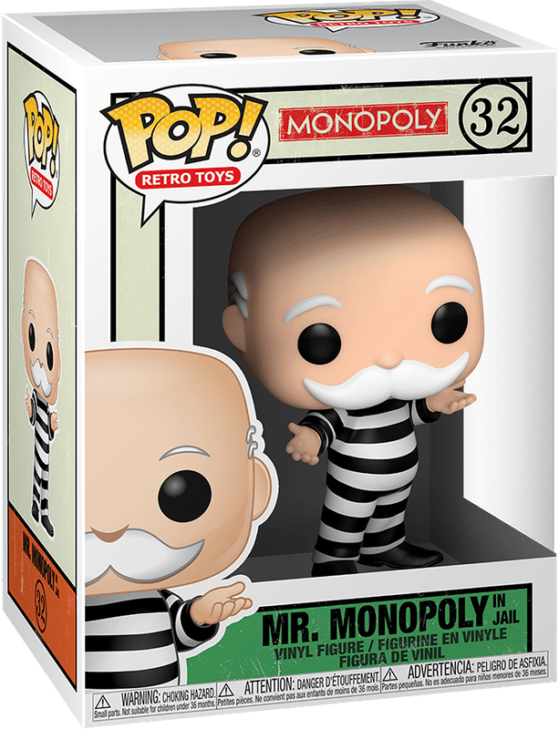 Funko Pop! Retro Toys 32: Monopoly - Mr. Monopoly in Jail Vinyl Figure (New) - Funko 440G