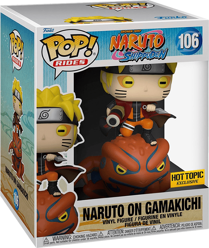 Funko Pop! Rides 106: Naruto Shippuden - Naruto on Gamakichi Vinyl Figure (New) - Funko 2200G