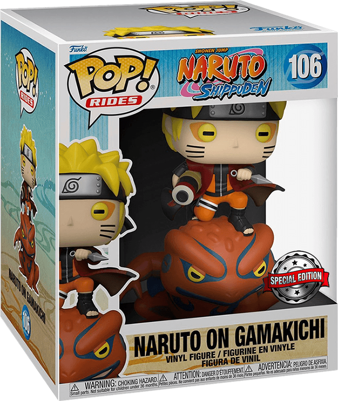 Funko Pop! Rides 106: Naruto Shippuden - Naruto on Gamakichi Vinyl Figure (New) - Funko 2200G
