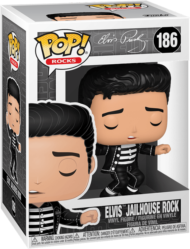 Funko Pop! Rocks 186: Elvis Presley - Elvis Jailhouse Rock Vinyl Figure (New) - Funko 440G