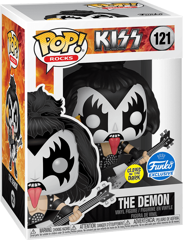 Funko Pop! Rocks 121: KISS - The Demon Vinyl Figure (Glow in the Dark)(New) - Funko 440G