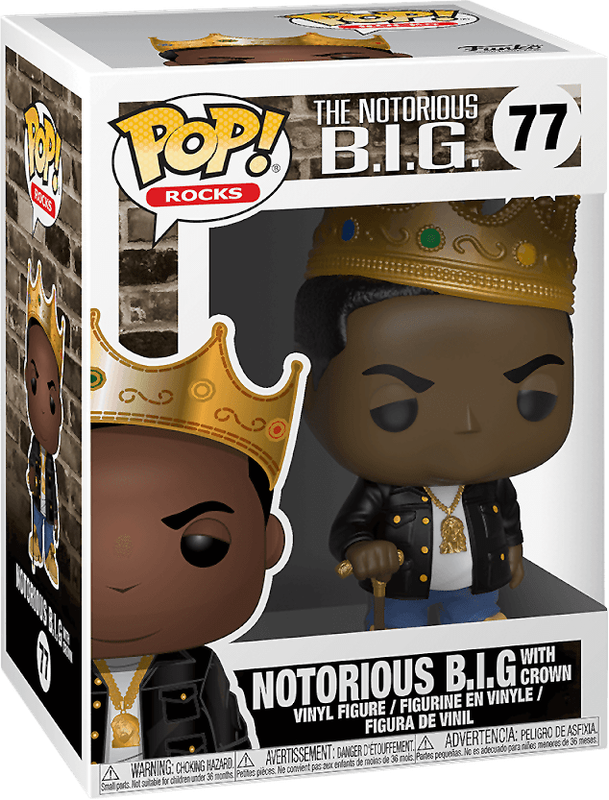 Funko Pop! Rocks 77: The Notorious B.I.G. - Notorious B.I.G. with Crown Vinyl Figure (New) - Funko