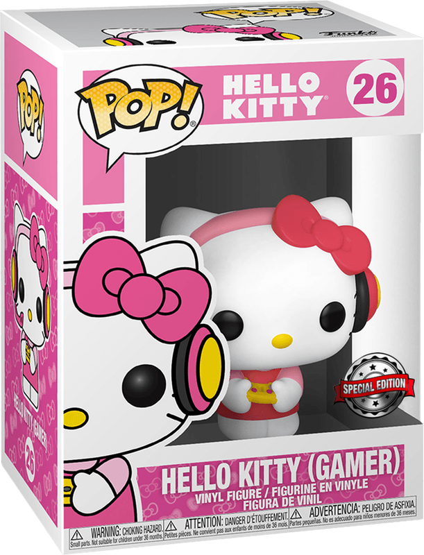 Funko Pop! Sanrio 26: Hello Kitty - Hello Kitty Vinyl Figure *See Note* (Gamer)(New) - Funko 440G