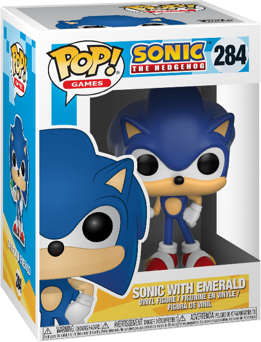 Funko Pop! Games: Sonic the Hedgehog - Sonic with Emerald Vinyl Figure (New) - Funko 300G