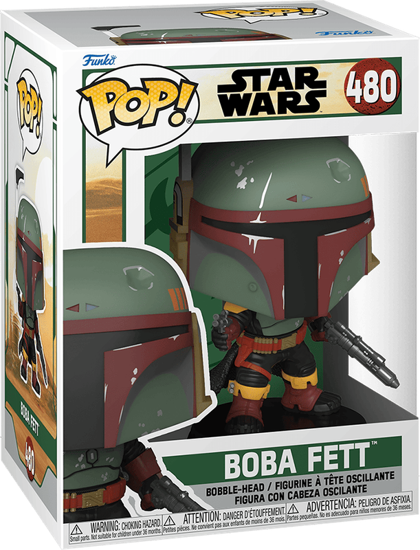 Funko Pop! Star Wars 480: The Book of Boba Fett - Boba Fett in Armor Vinyl Bobble-Head (New) -