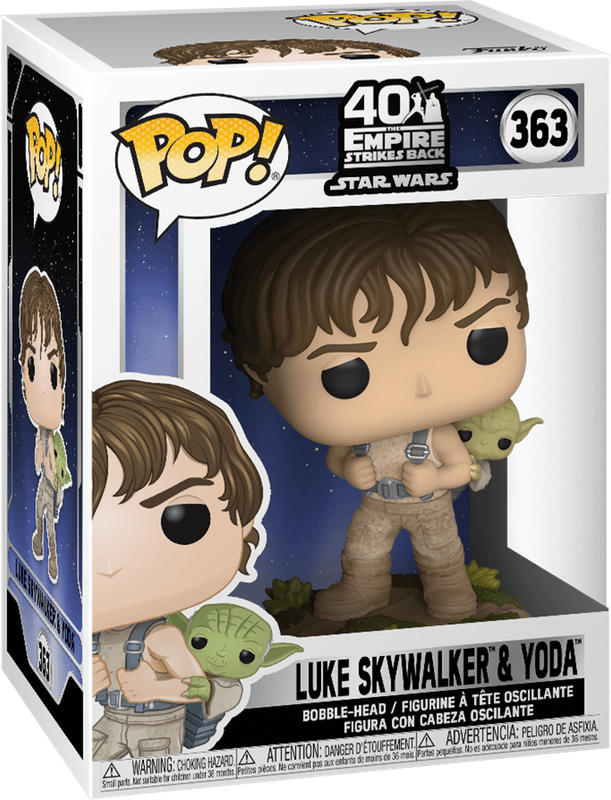 Funko Pop! Star Wars 363: The Empire Strikes Back - Luke Skywalker & Yoda Vinyl Bobble-Head (New) -