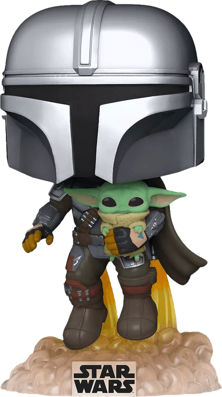 Funko Pop! Star Wars 402: The Mandalorian - The Mandalorian Flying with The Child Vinyl Bobble-Head