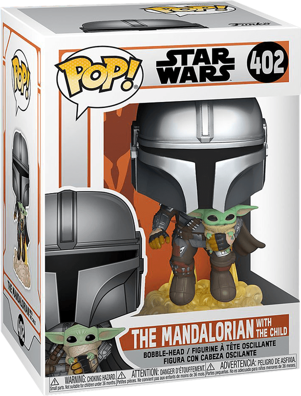 Funko Pop! Star Wars 402: The Mandalorian - The Mandalorian Flying with The Child Vinyl Bobble-Head