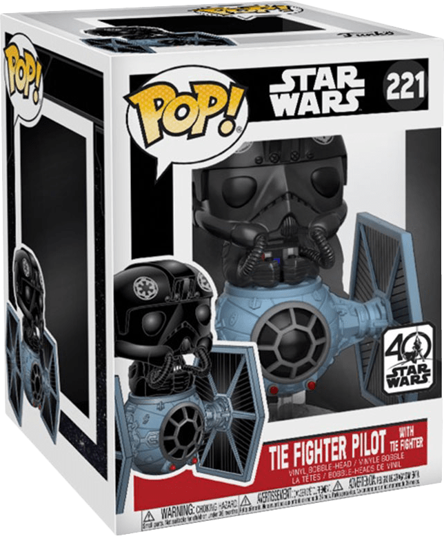 Funko Pop! Star Wars 221: Tie Fighter Pilot with Tie Fighter Vinyl Bobble-Head (New) - Funko 300G