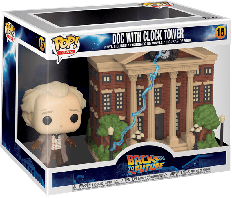 Funko Pop! Town 15: Back to the Future - Doc with Clock Tower Vinyl Figure (New) - Funko 1500G