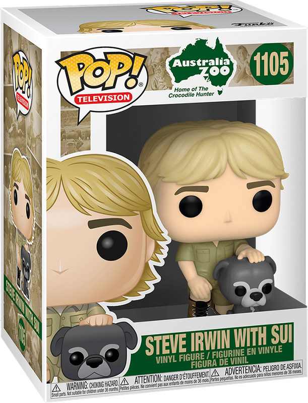 Funko Pop! TV 1105: Australia Zoo - Steve Irwin with Sui Vinyl Figure (New) - Funko 440G