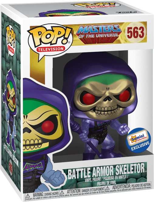 Funko Pop! TV 563: Masters of the Universe - Battle Armor Skeletor Vinyl Figure (Metallic)(New) -