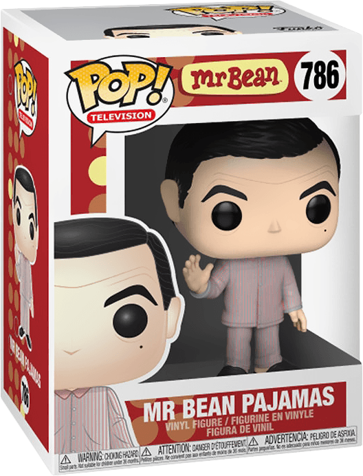 Funko Pop! TV 786: Mr. Bean - Mr. Bean in Pajamas Vinyl Figure (New) - Funko 300G