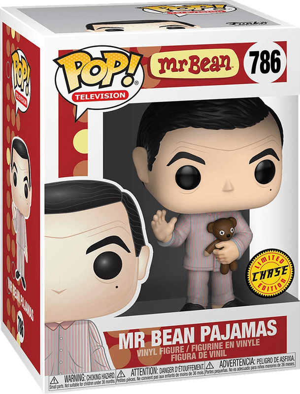 Funko Pop! TV 786: Mr. Bean - Mr. Bean in Pajamas with Teddy Vinyl Figure (Limited Chase