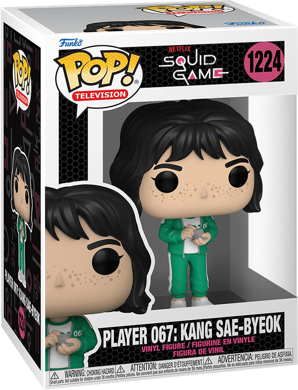 Funko Pop! TV 1224: Squid Game - Player 067: Kang Sae-Byeok Vinyl Figure (New) - Funko 440G