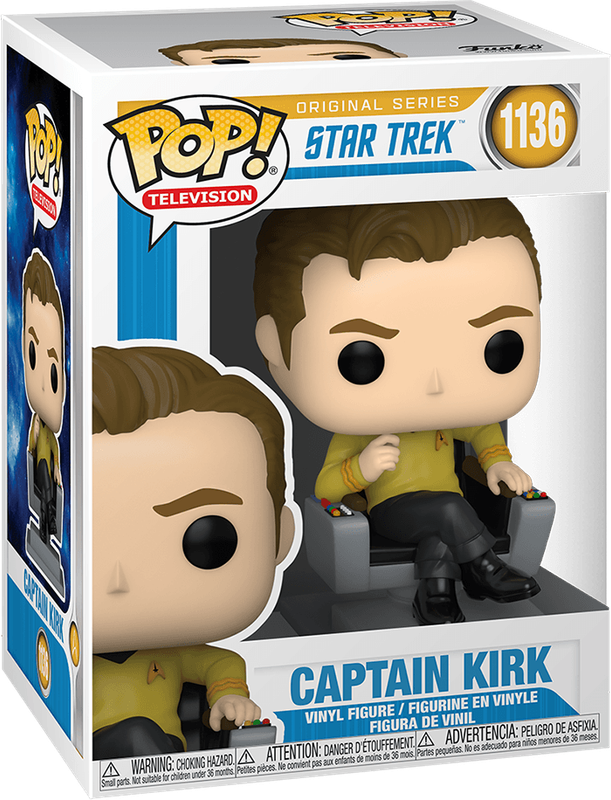 Funko Pop! TV 1136: Star Trek: Original Series - Captain Kirk Vinyl Figure (Captain's Chair)(New) -