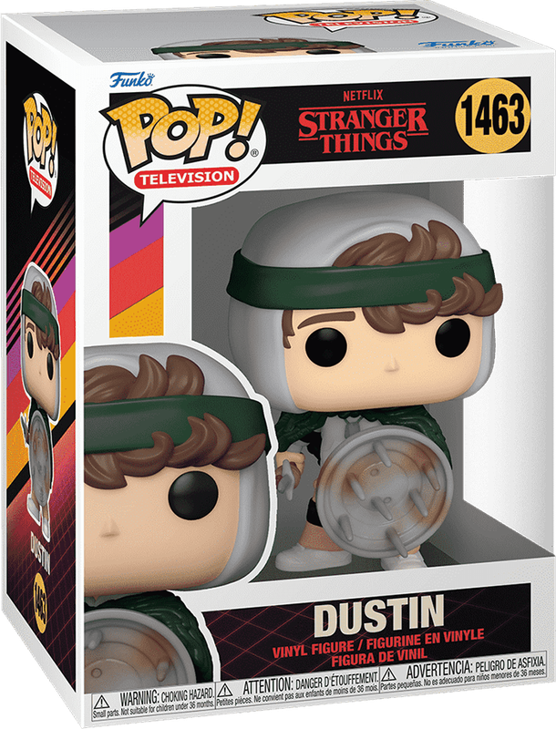 Funko Pop! TV 1463: Stranger Things - Dustin with Spear and Shield Vinyl Figure (Season 4)(New) -