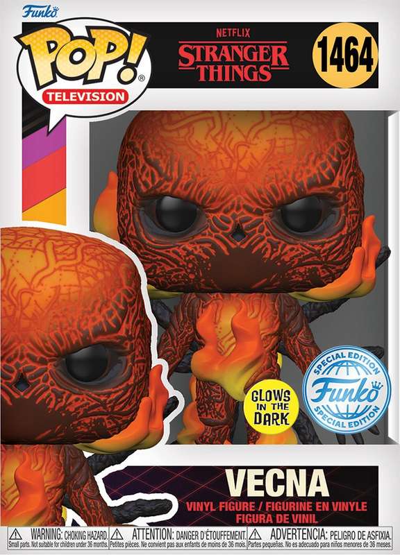 Funko Pop! TV 1464: Stranger Things - Vecna Vinyl Figure (Season 4)(Glow in the Dark)(New) - Funko
