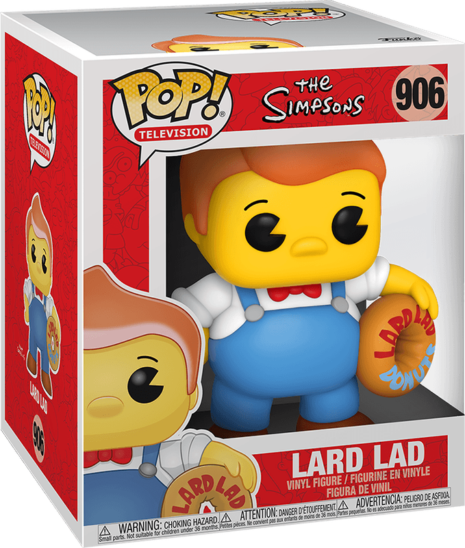 Funko Pop! TV 906: The Simpsons - Lard Lad Super Sized 6'' Vinyl Figure (New) - Funko 1000G
