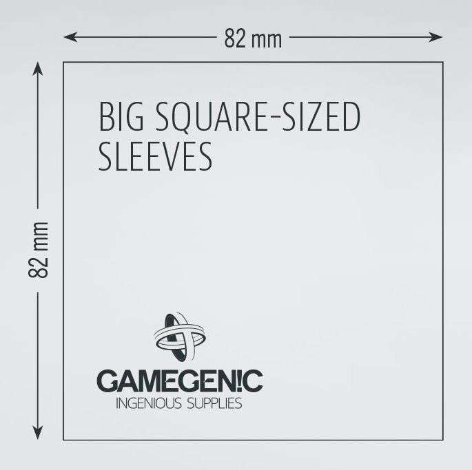Prime Board Game Sleeves: Big Square - 50 Pack (New) - Gamegenic 60G
