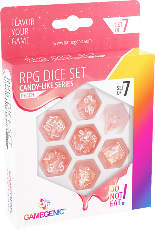 RPG Dice Set - Candy-Like Series - Peach (New) - Gamegenic 400G