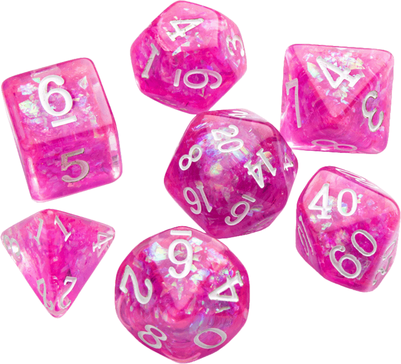 RPG Dice Set - Candy-Like Series - Raspberry (New) - Gamegenic 400G