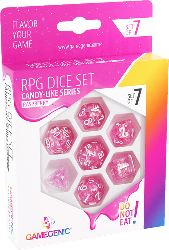 RPG Dice Set - Candy-Like Series - Raspberry (New) - Gamegenic 400G