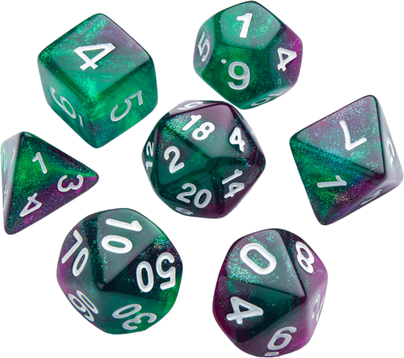 RPG Dice Set - Galaxy Series - Aurora (New) - Gamegenic 400G