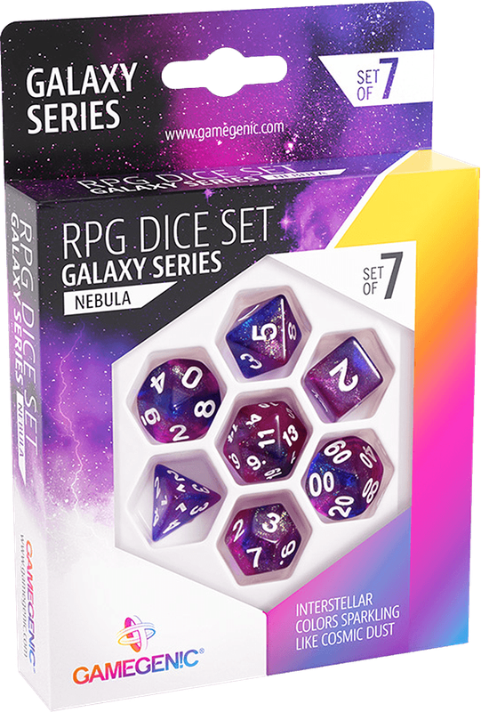 RPG Dice Set - Galaxy Series - Nebula (New) - Gamegenic 400G